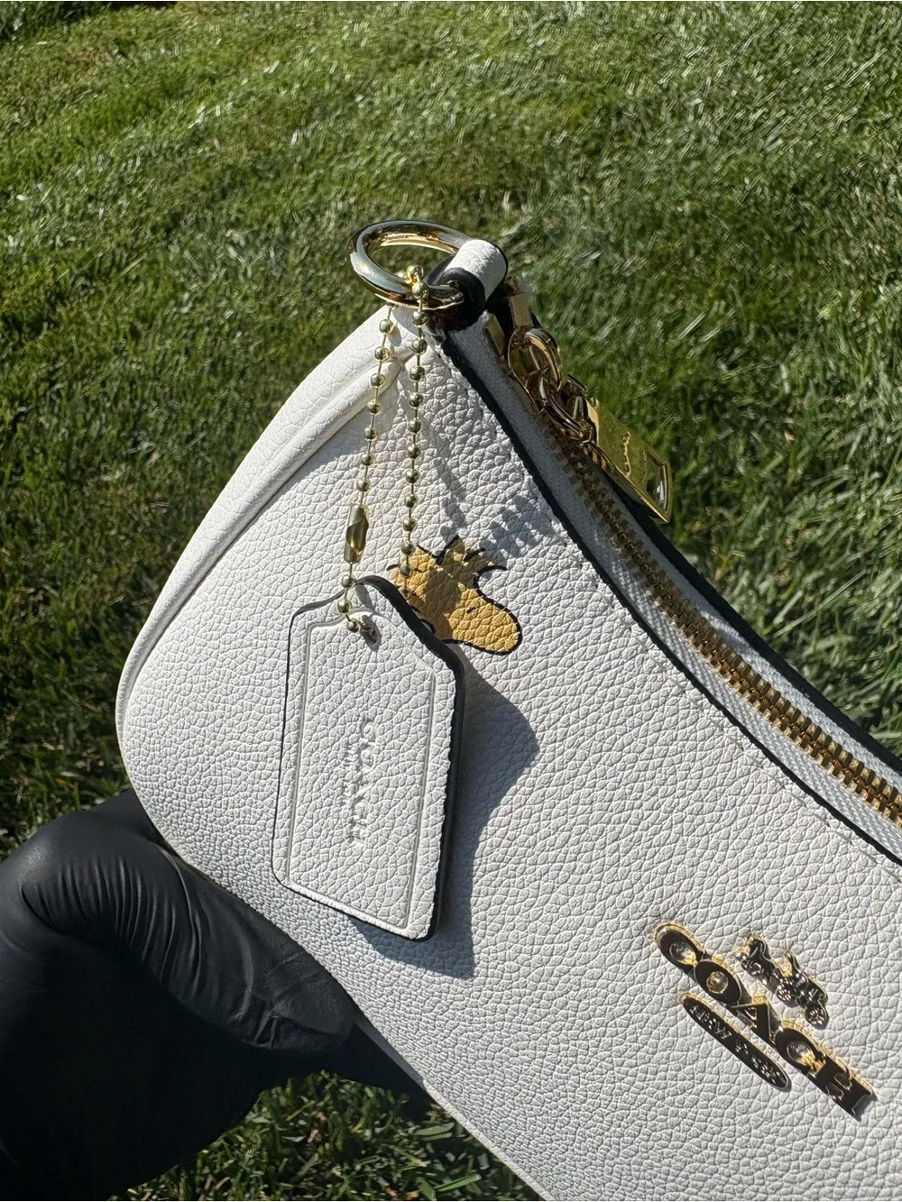Coach Brown Leather Patch Interior Label